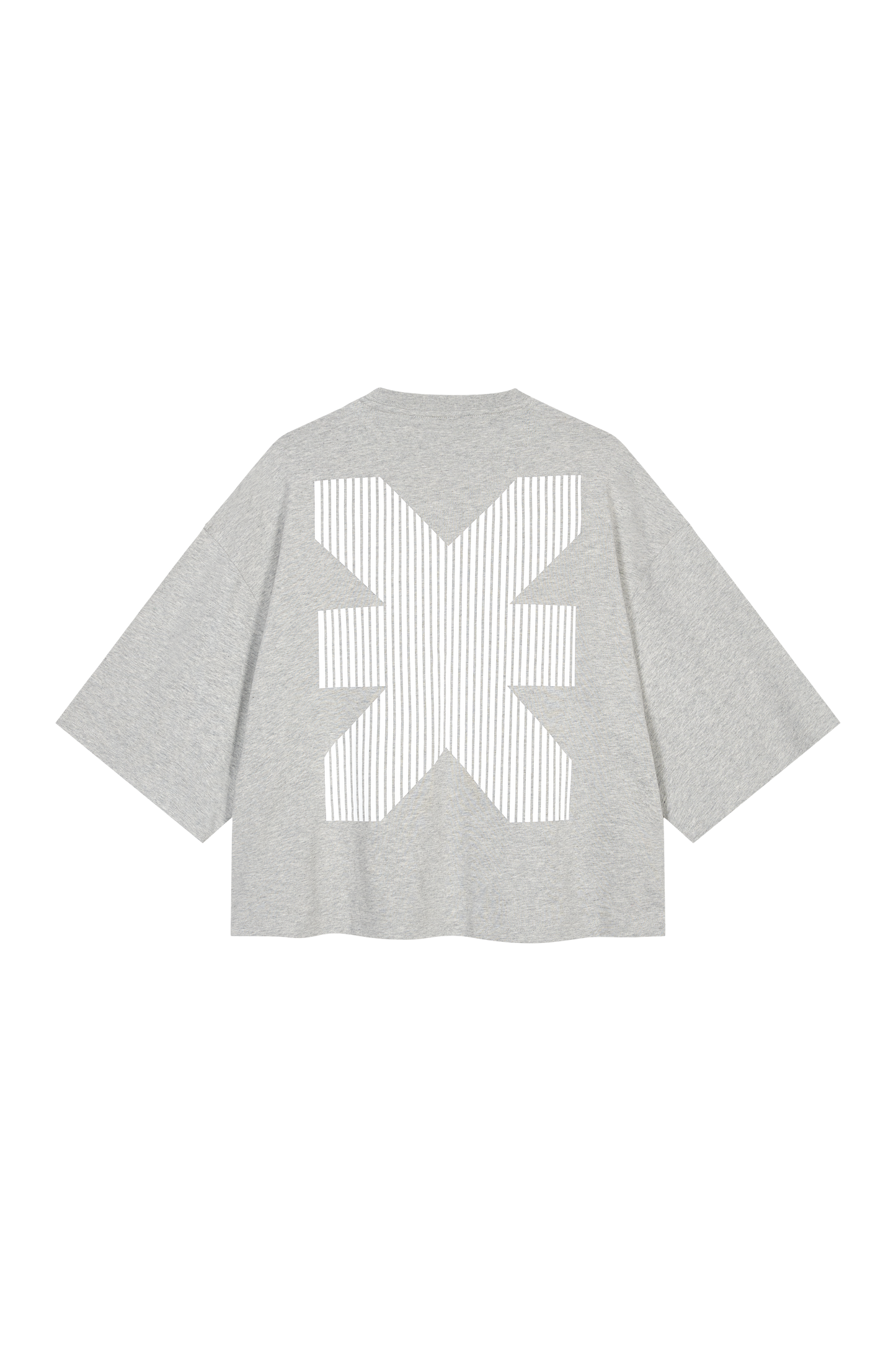 KKLBLSHIRT Cropped Grey Melange