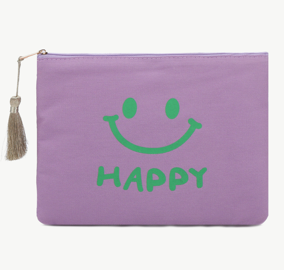 Kosmetiktasche Musselin Smiley (verschiedene Farben)