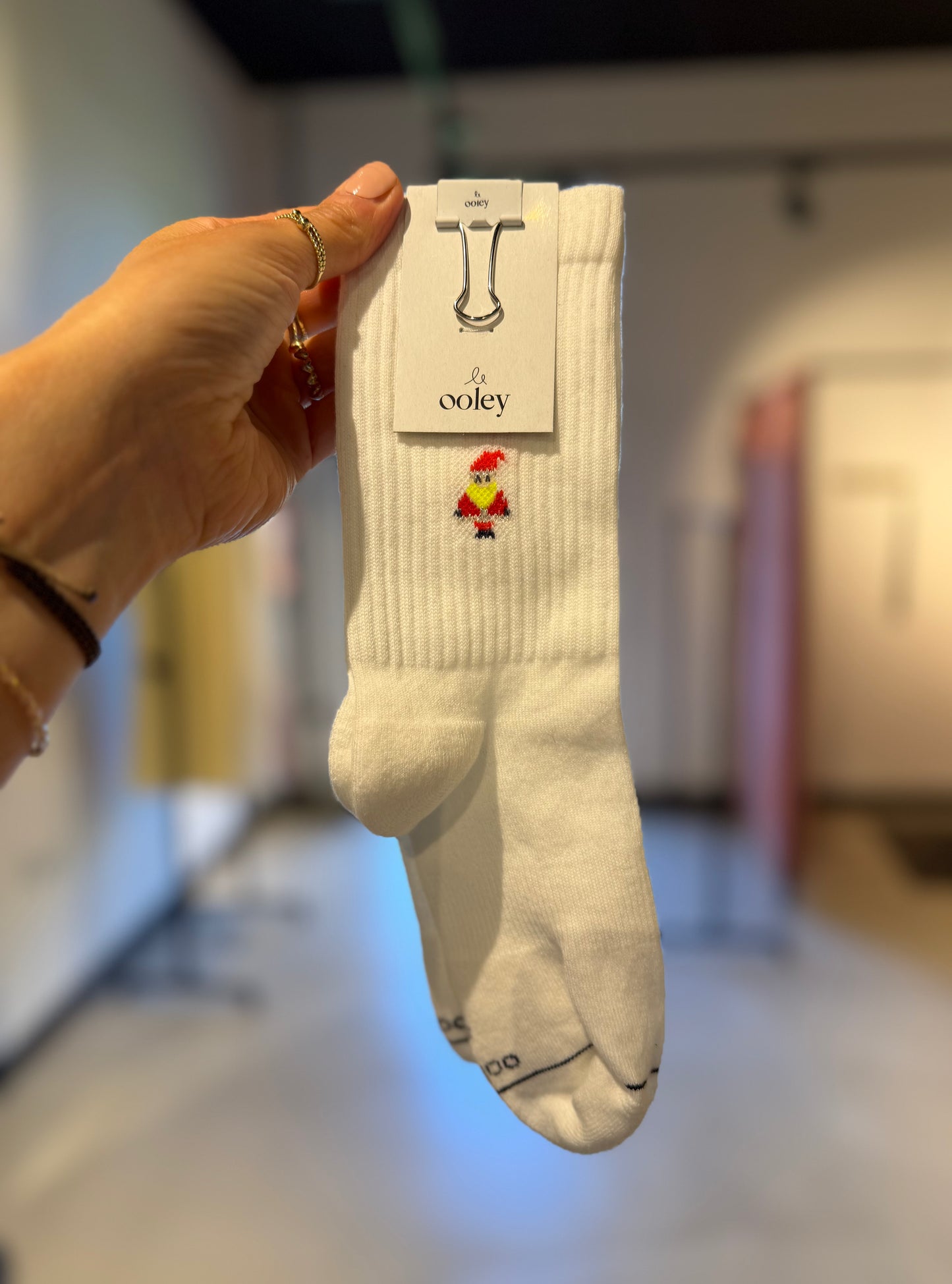 OOLEY Neon Socken Santa