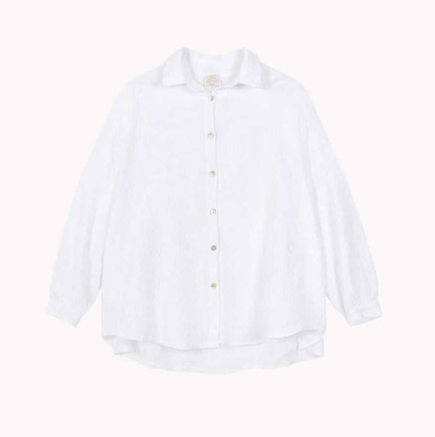 Musselinbluse Hemdkragen (mehrere Farben)