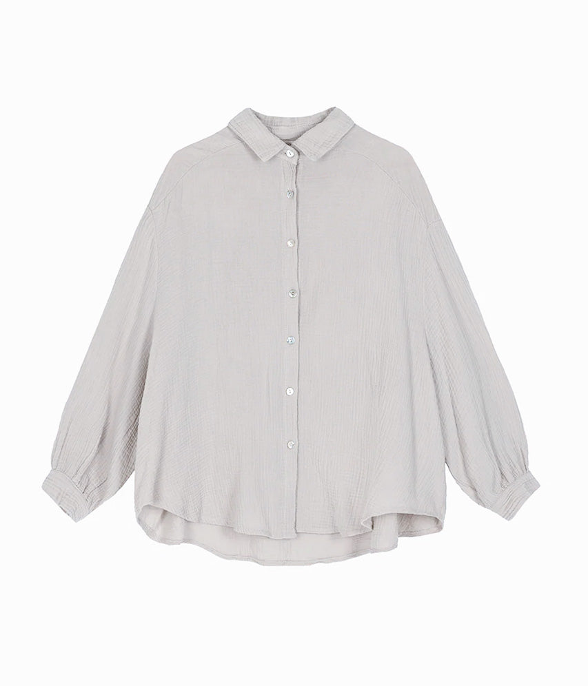 Musselinbluse Hemdkragen (mehrere Farben)
