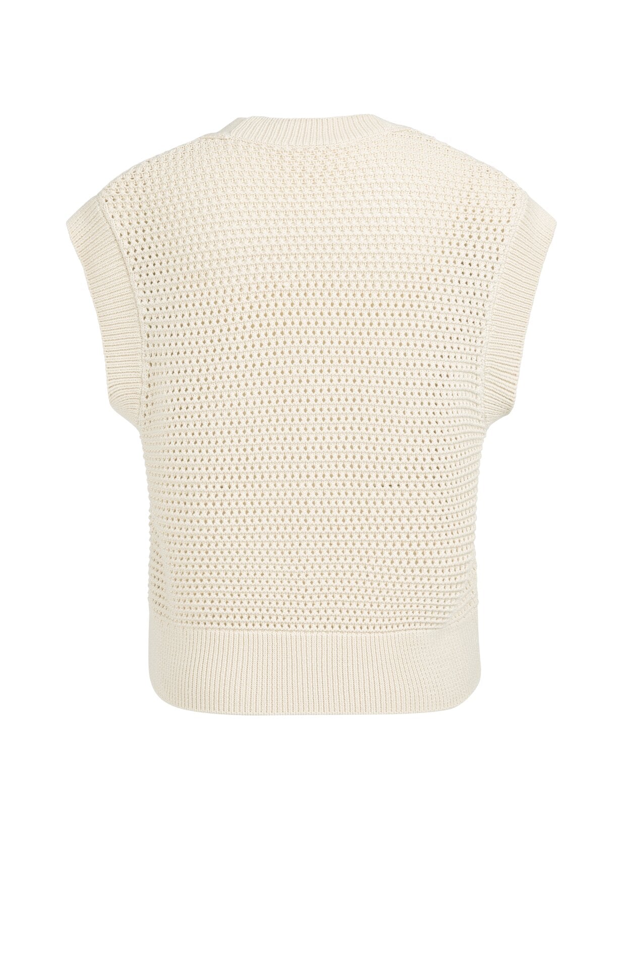 YAYASLEEVELESS Mesh Cardigan