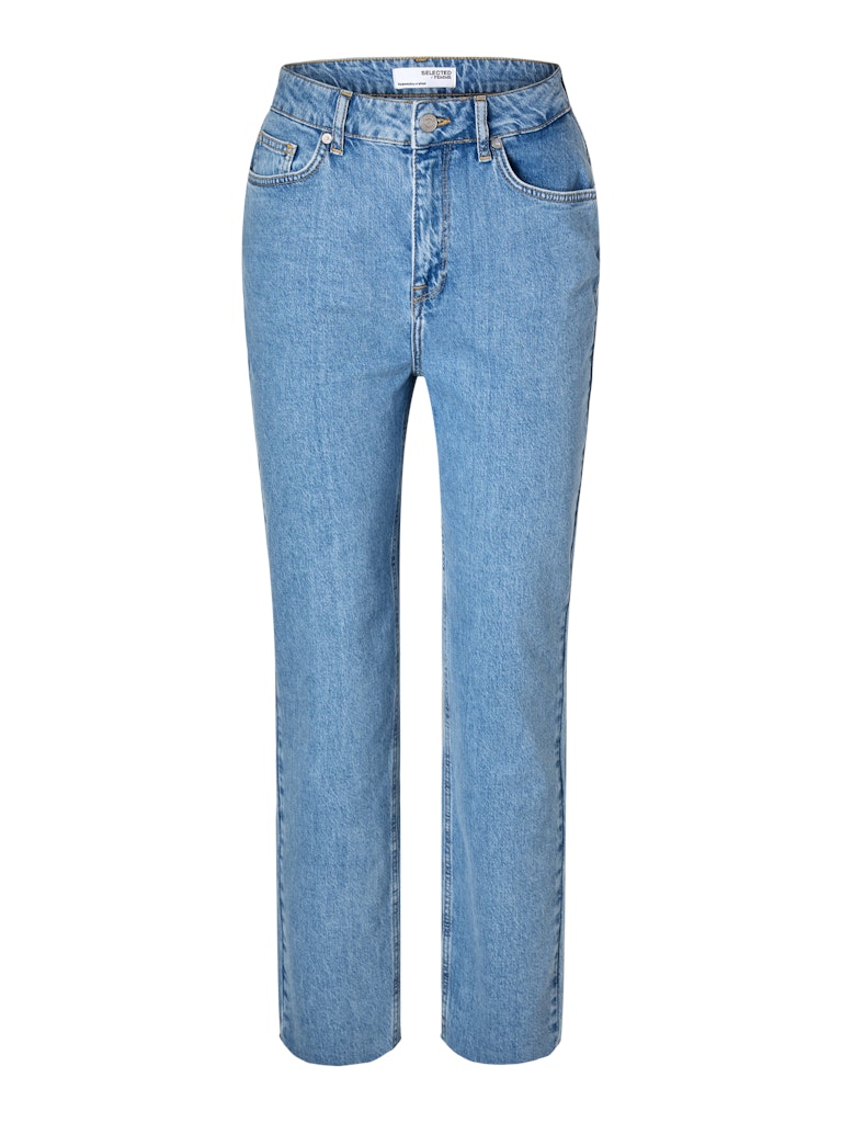 SLFELLIN High Waist Straight Leg Light Blue