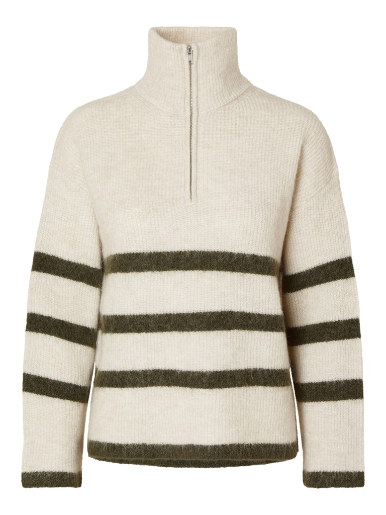 SLFMALINE Knit Half Zip Kalamata