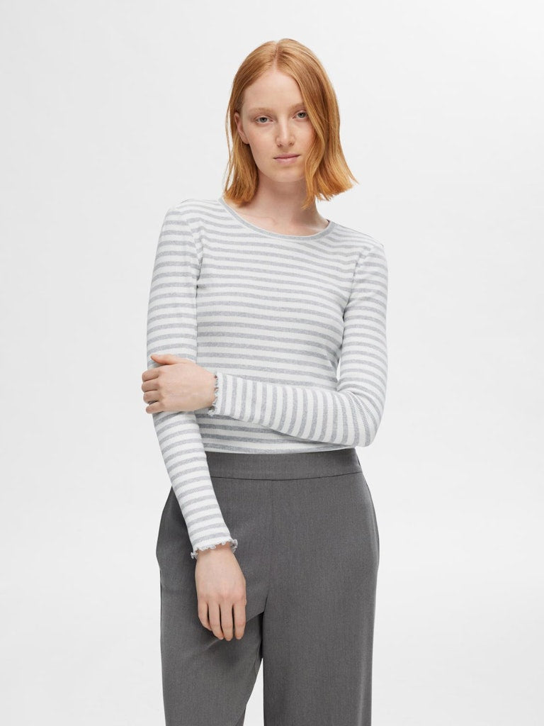SLFANNA Crew Neck Tee Grey