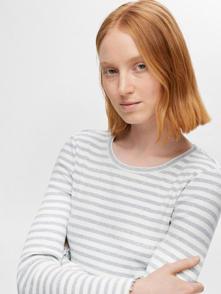 SLFANNA Crew Neck Tee Grey