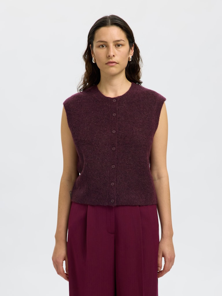 SLFLULU Button Vest Violett