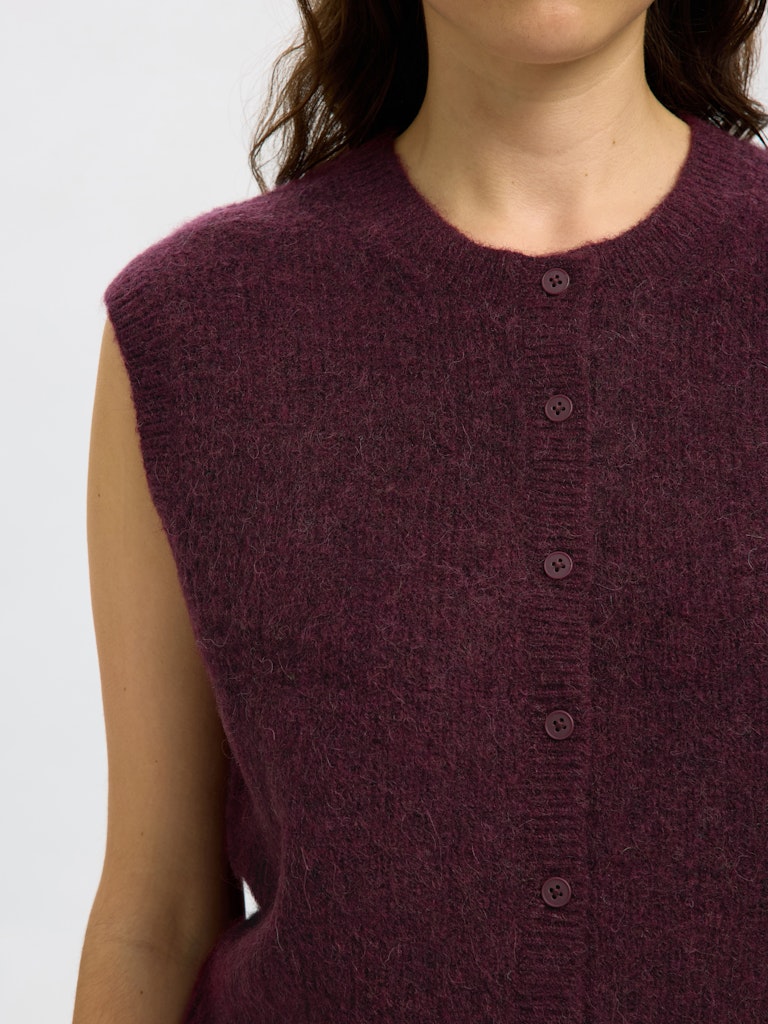 SLFLULU Button Vest Violett