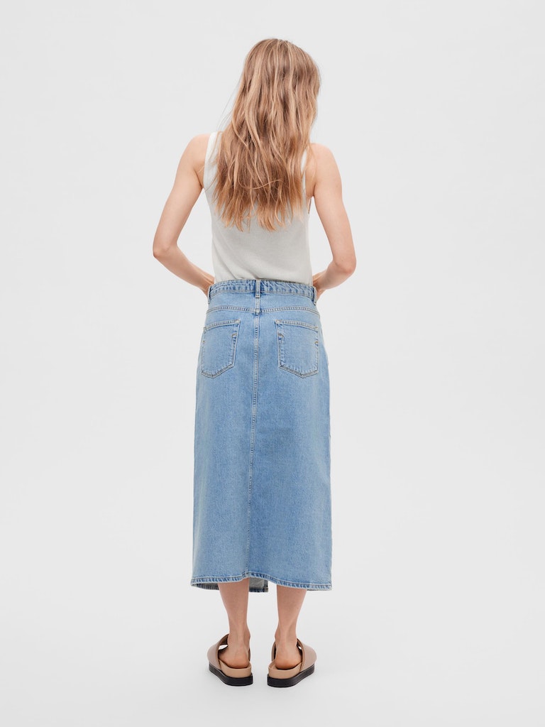 SLFKRISTA Blue Denim Skirt