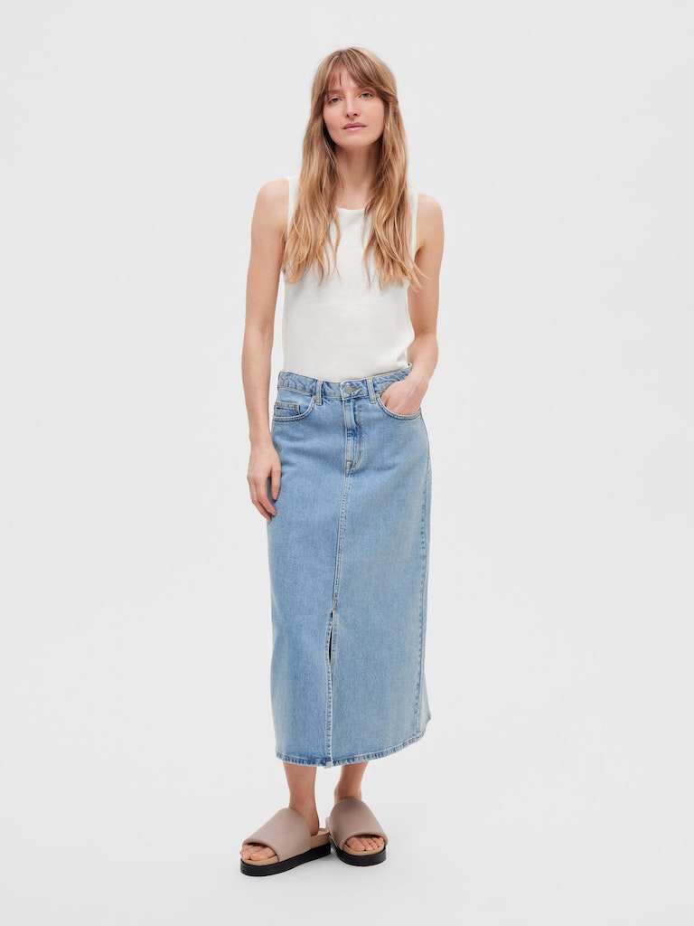 SLFKRISTA Blue Denim Skirt