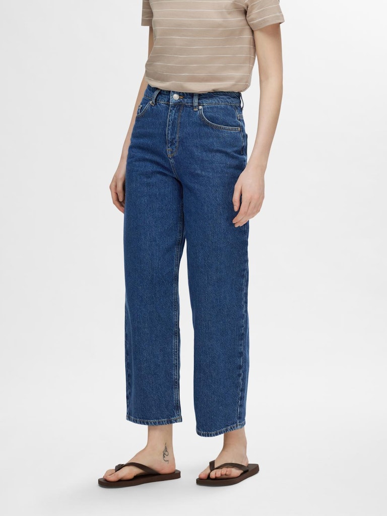 SLFCLAIR Mid Blue Jeans