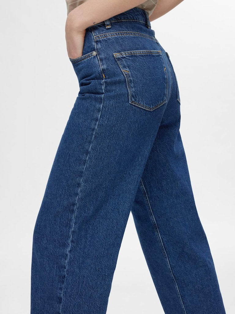 SLFCLAIR Mid Blue Jeans