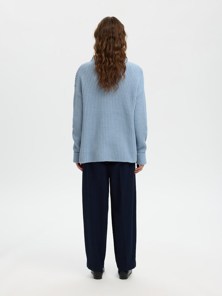 SLFSELMA Knit Pullover Dusty Blue