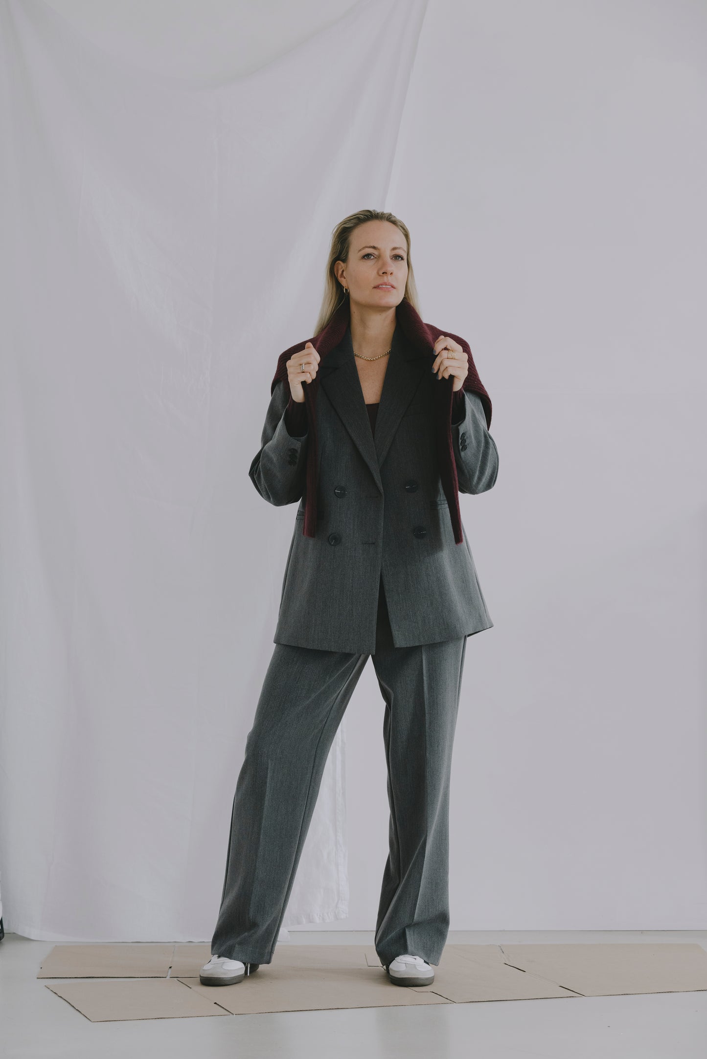 YASLIKKA Oversize Blazer Dark Grey
