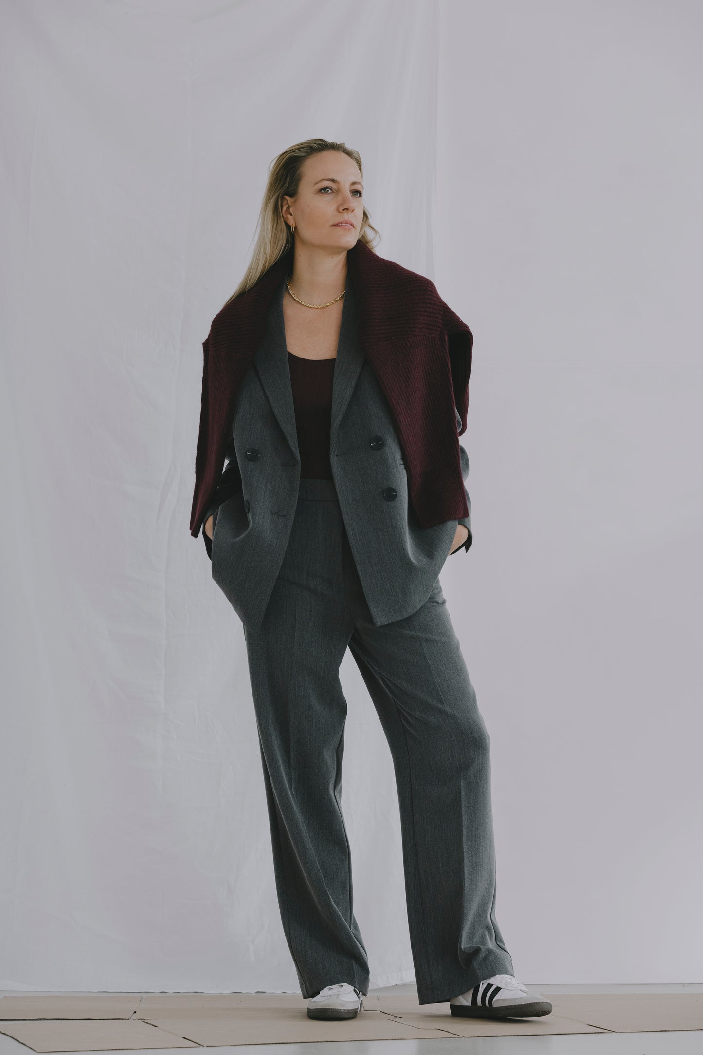 YASLIKKA Oversize Blazer Dark Grey