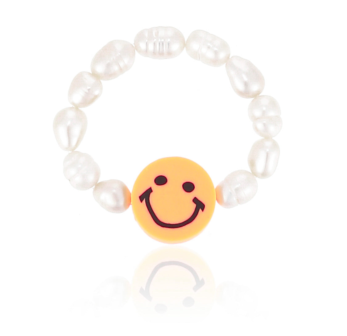 Ring Naturperlen Smiley