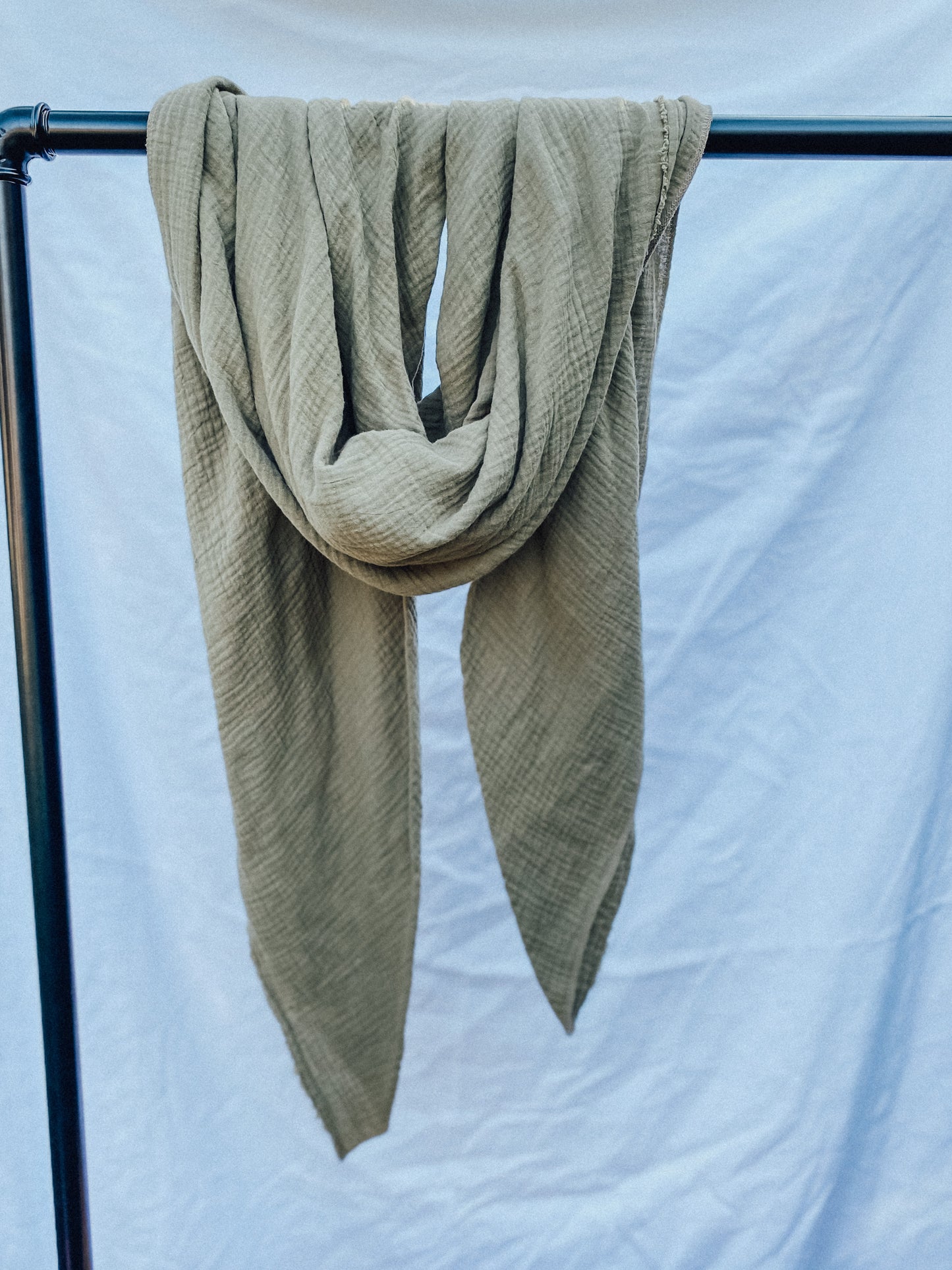 Musselintuch sage green