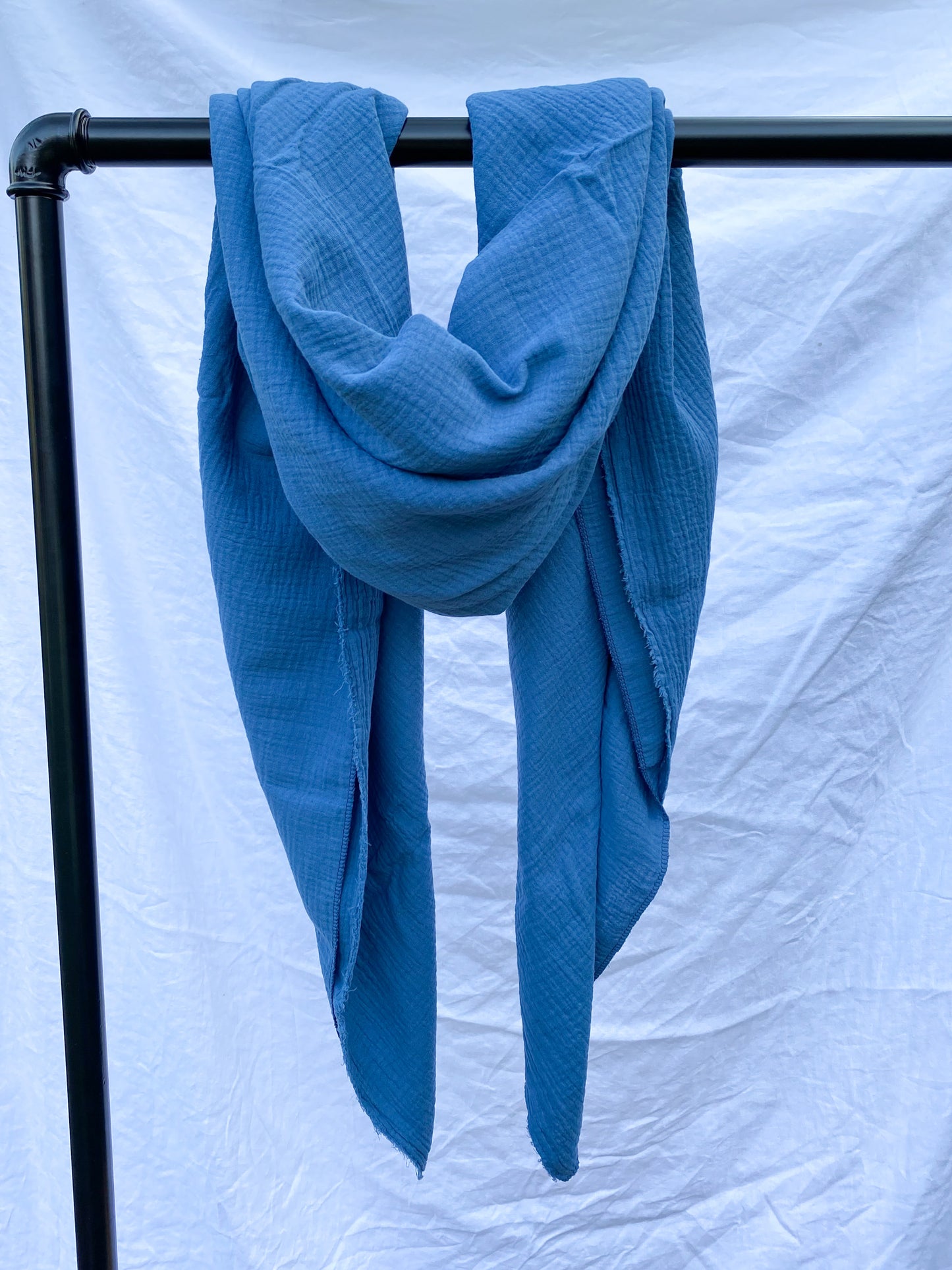 Musselintuch jeansblau