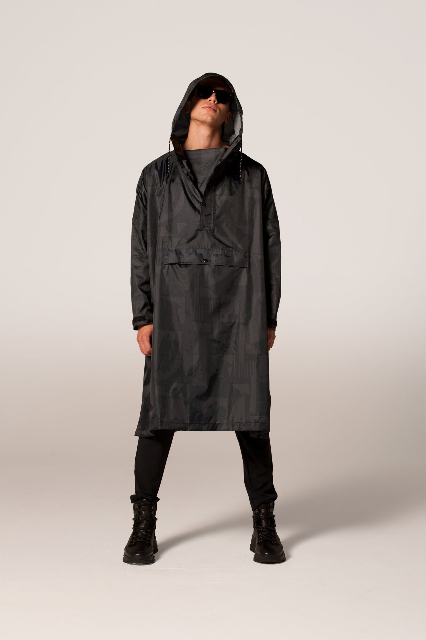 Rain Poncho - Back to Black Art Camo