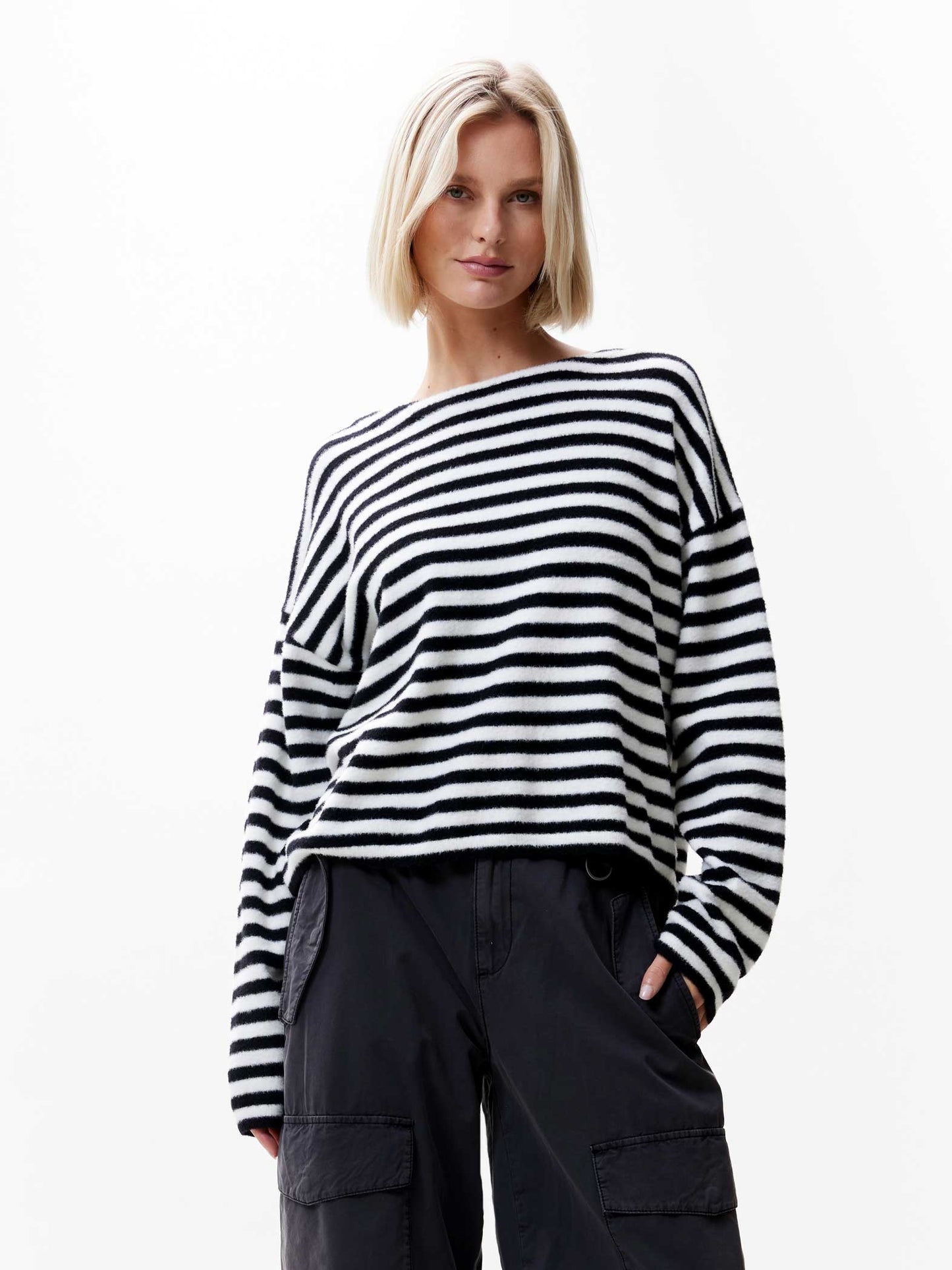 CWJKNIT Soft Stripped