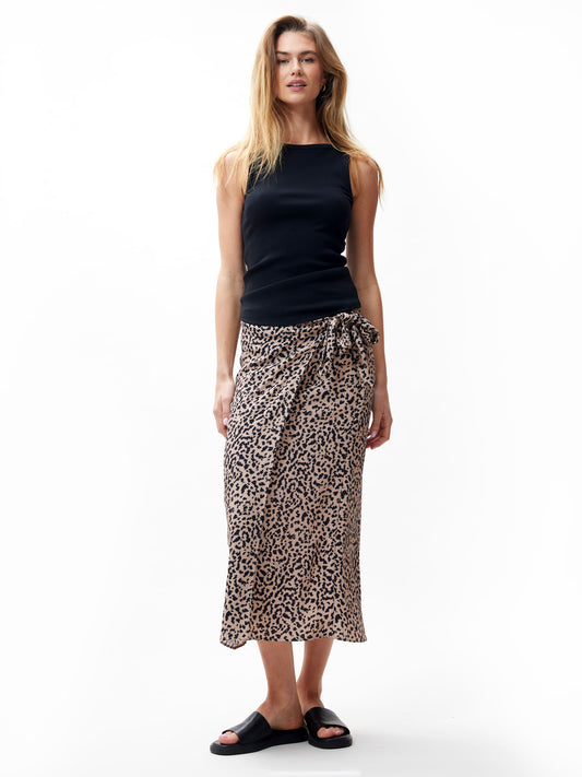 CWJLEOPARD Wrap Skirt
