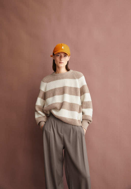 AAKAAGI Stripes Camel Melange
