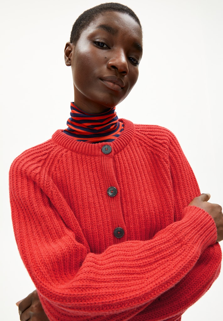 AASELMA Strickjacke Candy Apple