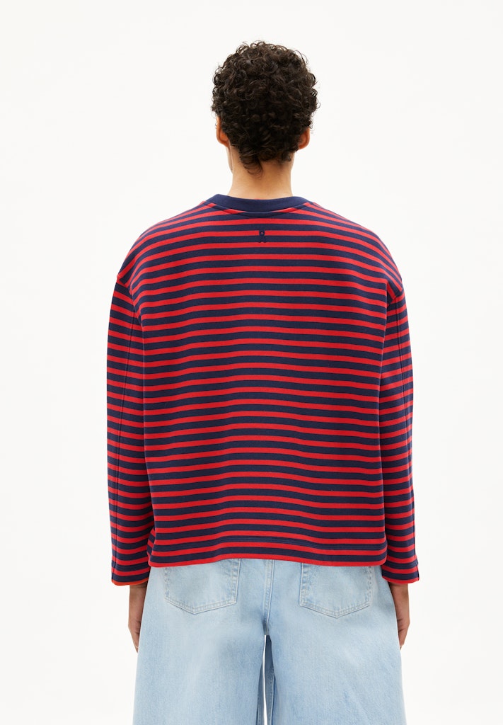 AAFRANKAA Stripe Sweatshirt Navy/Apple