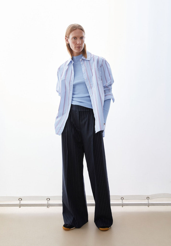 AASTRIPE Loose Shirt Blouse