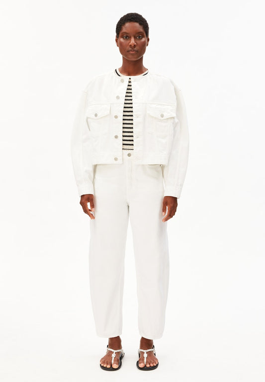 AABAARLY Barrel Jeans white