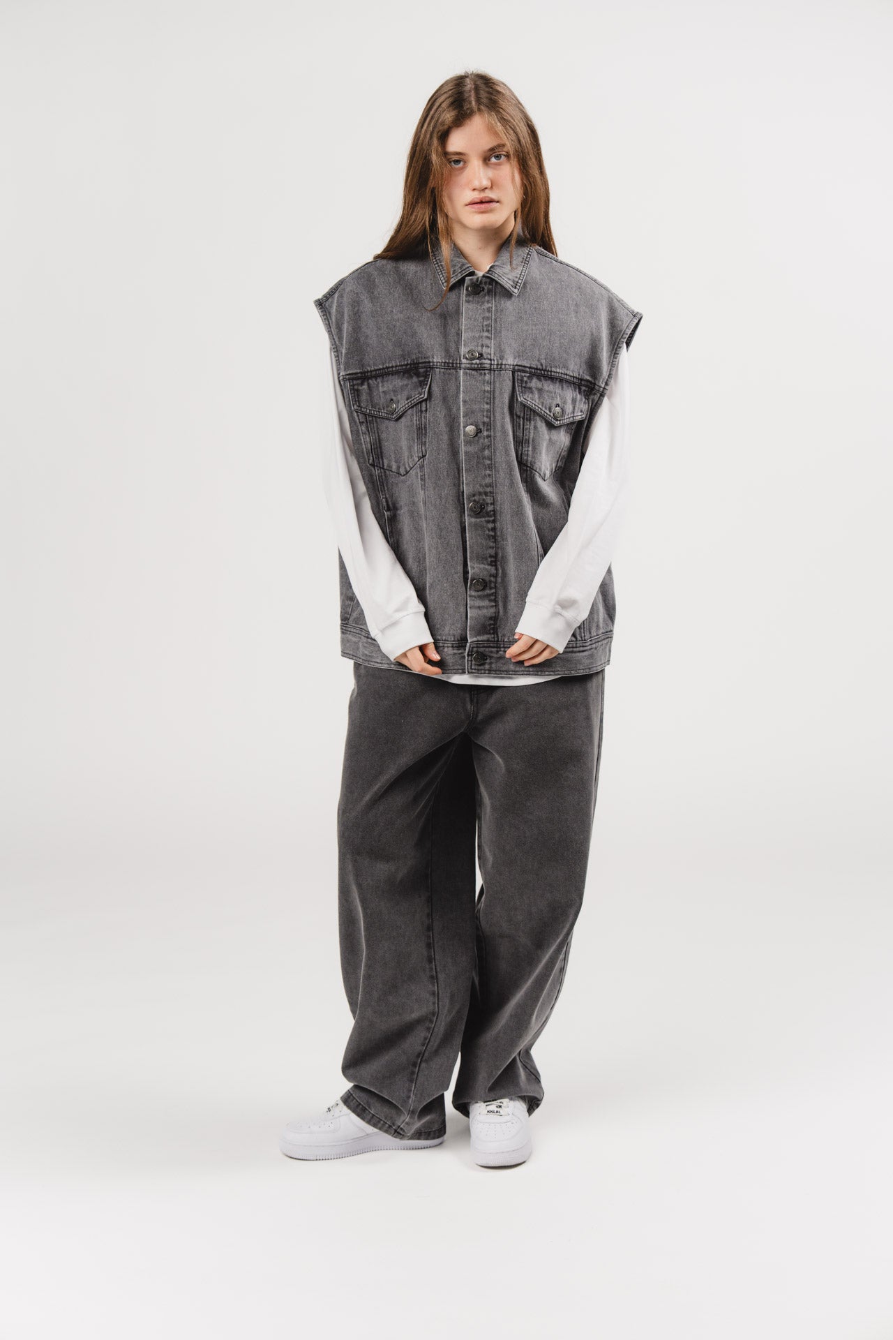 KKLBLDENIM Vest Grey