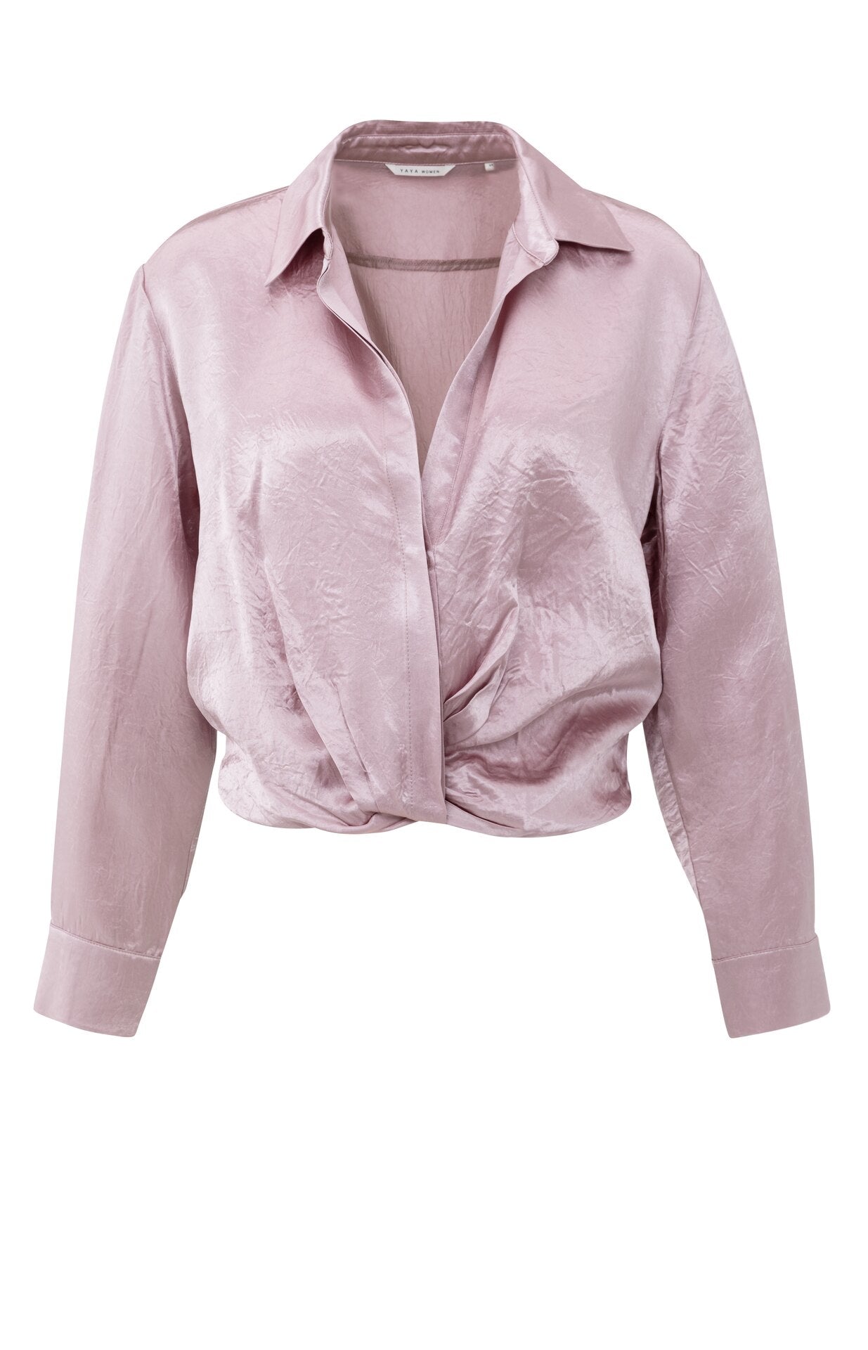 YAYACROPPED Satin Blouse