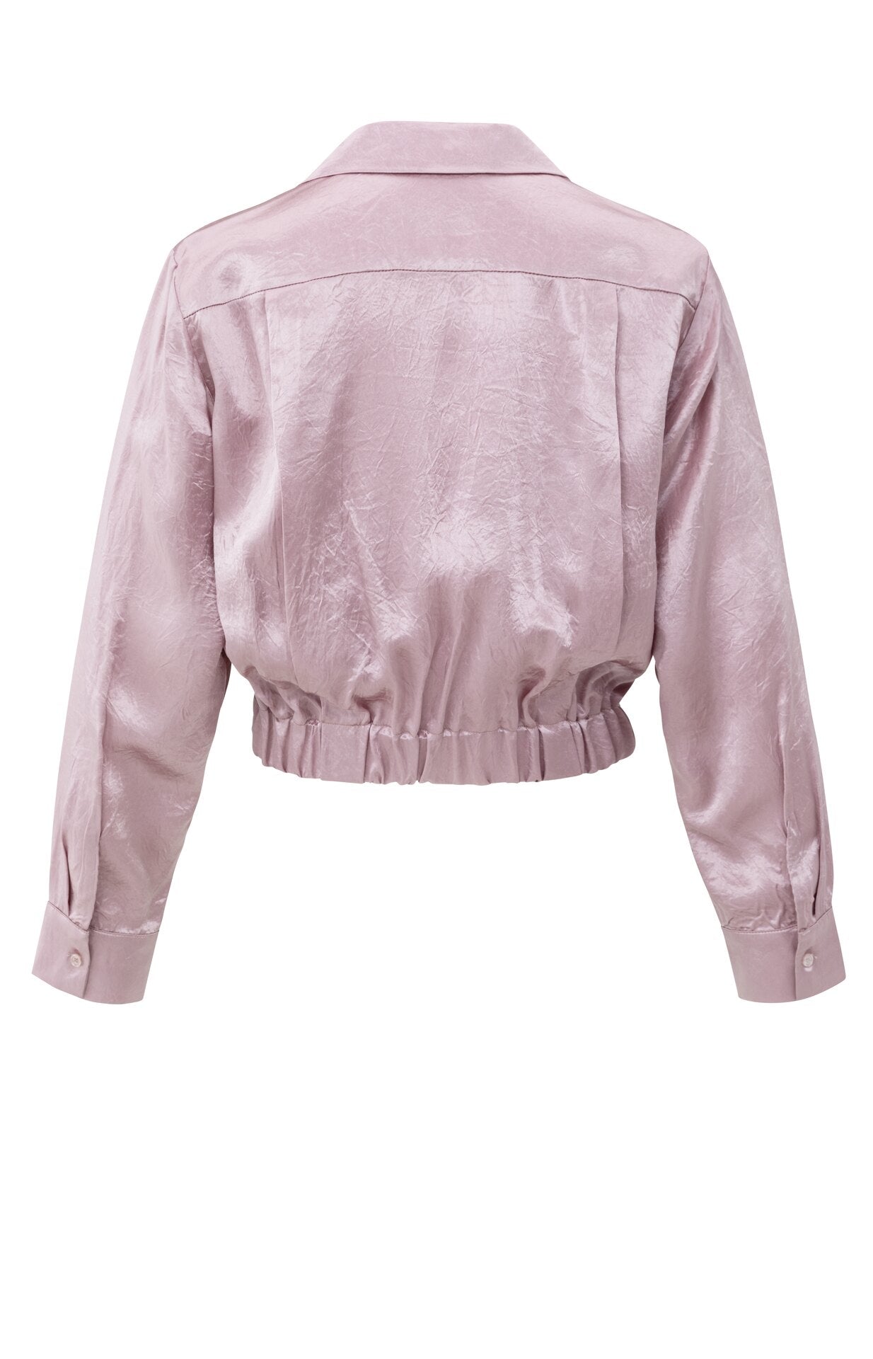 YAYACROPPED Satin Blouse