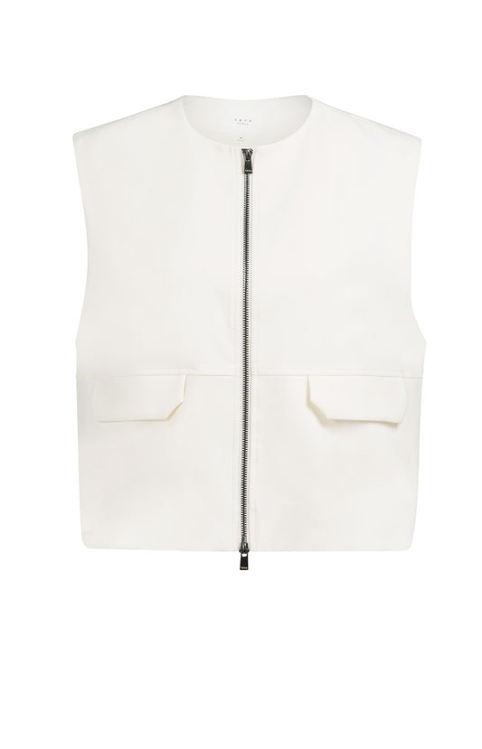 YAYASLEEVELESS Woven Jacket Balloon Shaped