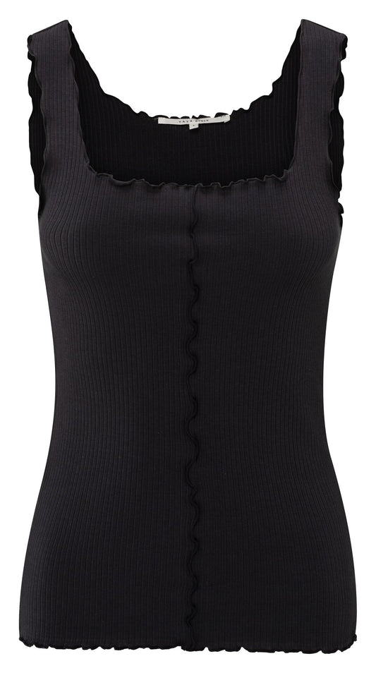 YAYARIBBED Top Washed Black