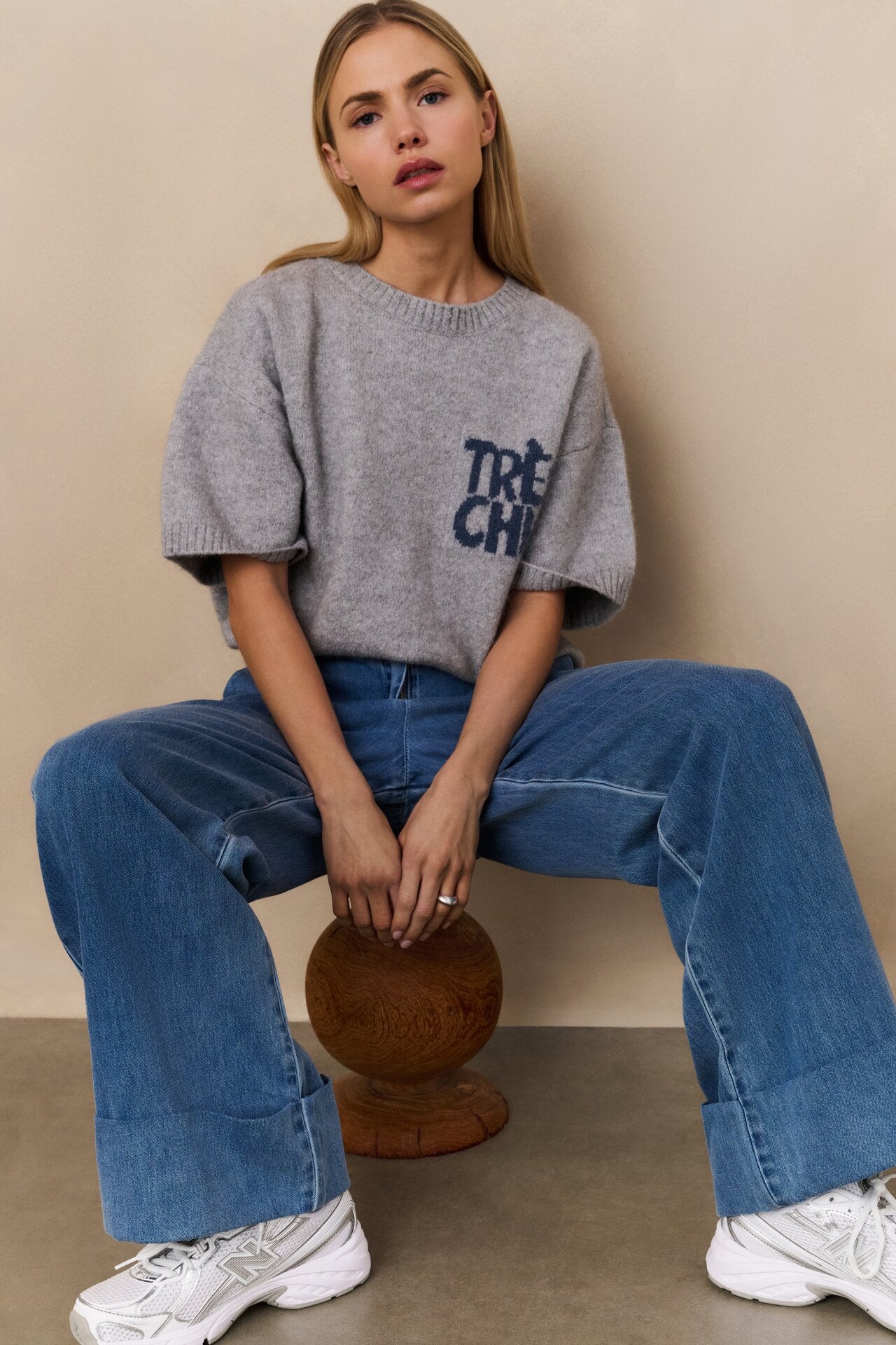 YAYATRESCHIC Short Sleeve Sweater
