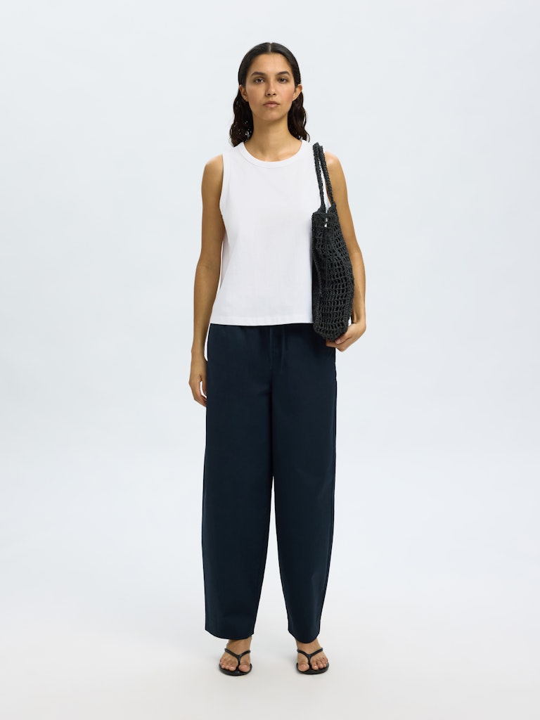 SLFESSENTIAL Boxy Tank Top White