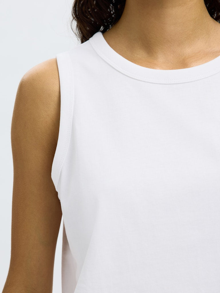 SLFESSENTIAL Boxy Tank Top White