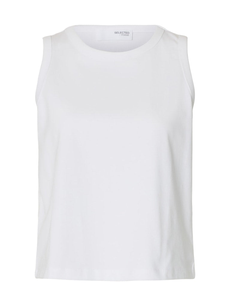 SLFESSENTIAL Boxy Tank Top White