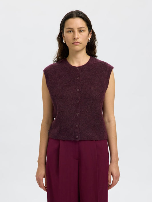 SLFLULU Button Vest Violett