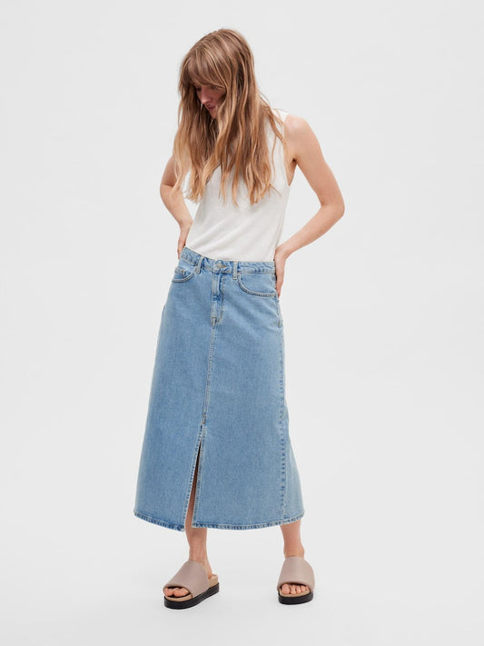 SLFKRISTA-GERDA Blue Denim Skirt