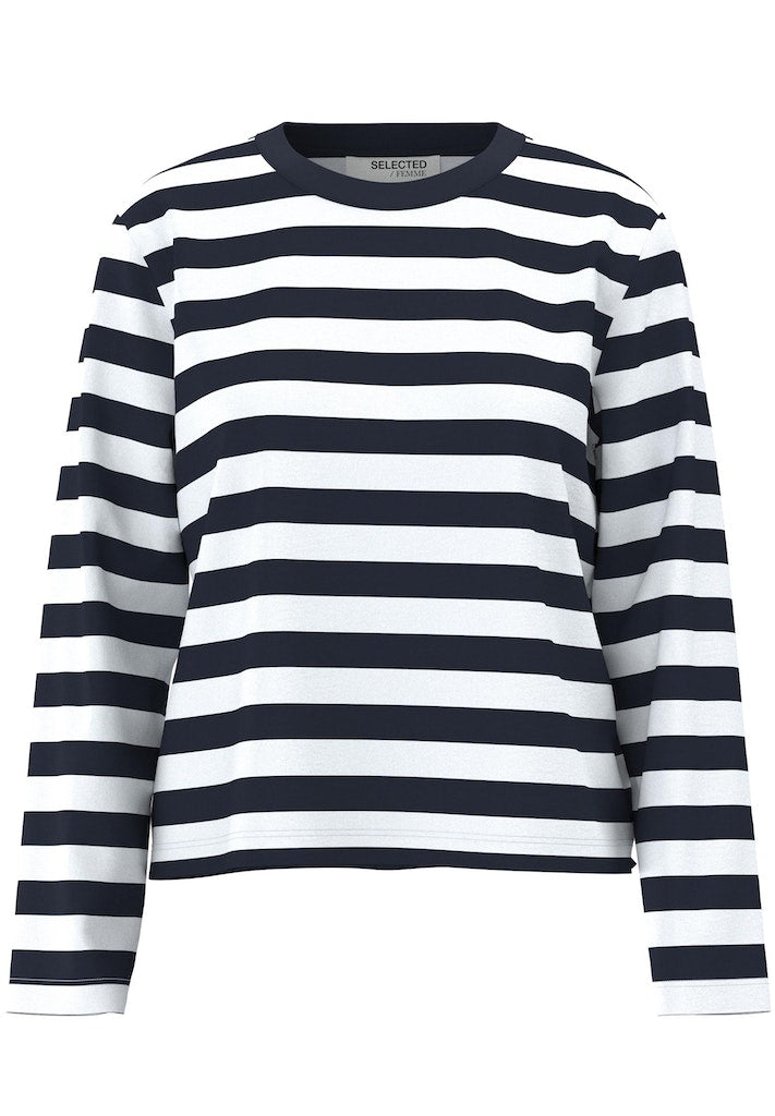 SLFESSENTIAL Striped Boxy Tee