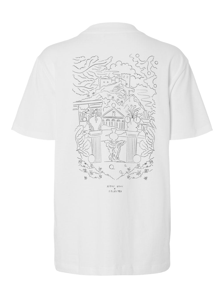 SLFRELAX Colwoman Printed Tee White