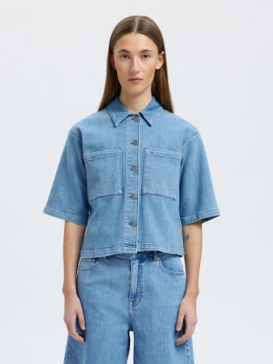 SLFANYA 2/4 Denim Shirt