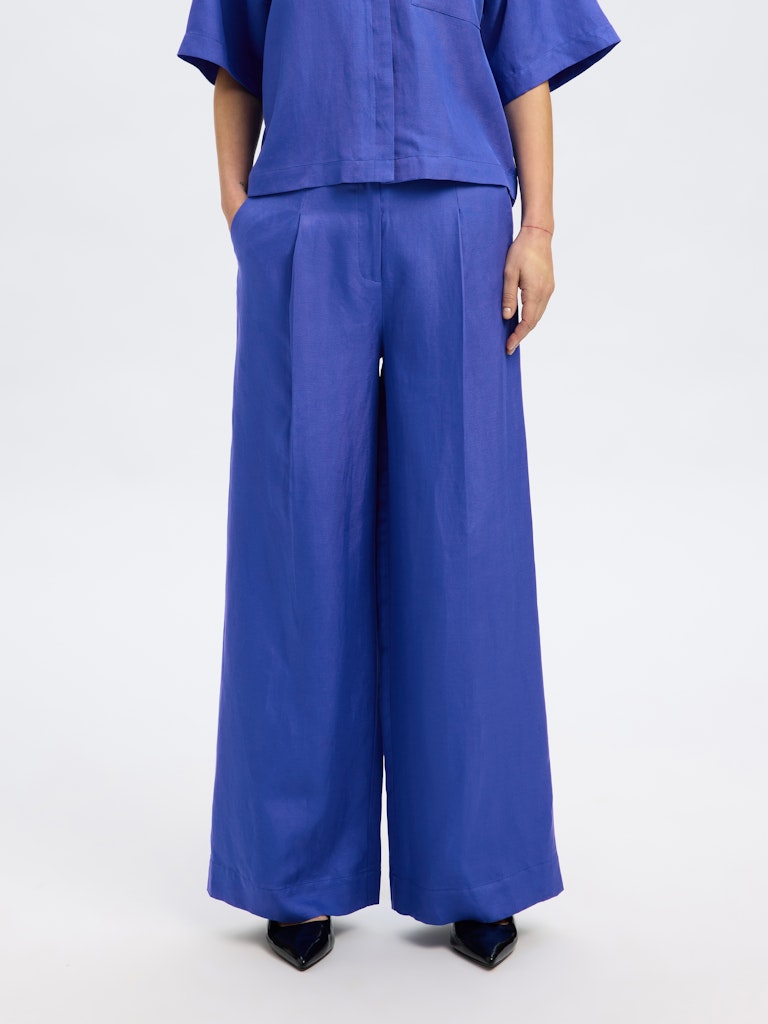 SLFLYRA Wide Linen Blend Pant