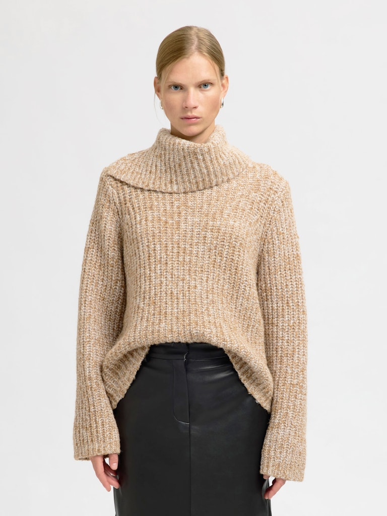 SLFCHICAGO Knit Split Roll Neck
