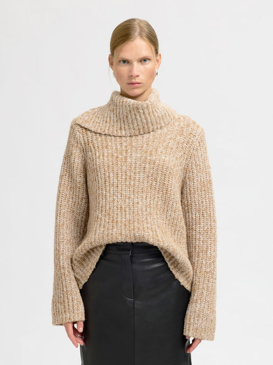 SLFCHICAGO Knit Split Roll Neck
