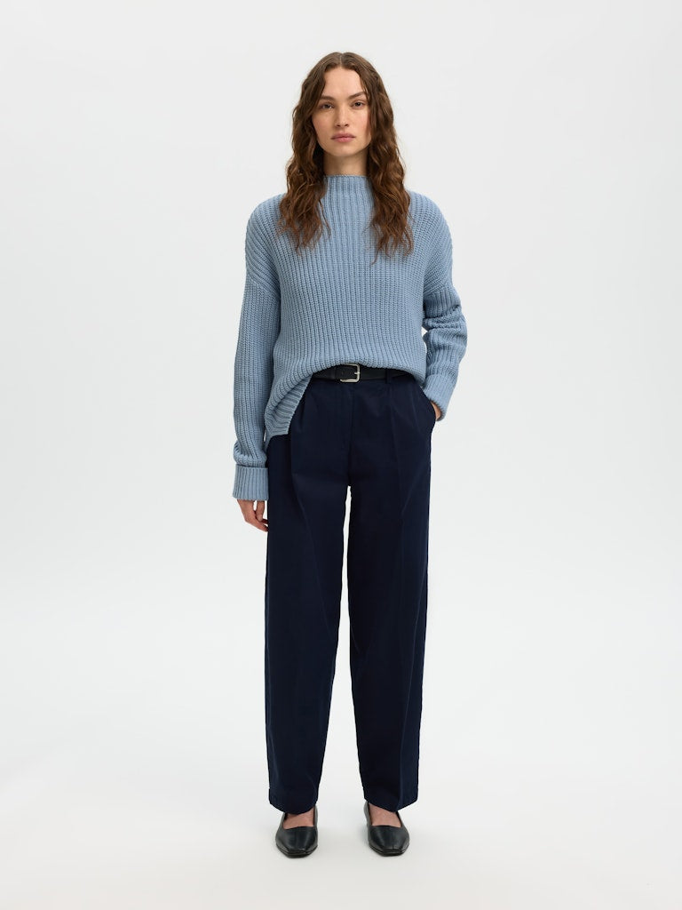 SLFSELMA Knit Pullover Dusty Blue