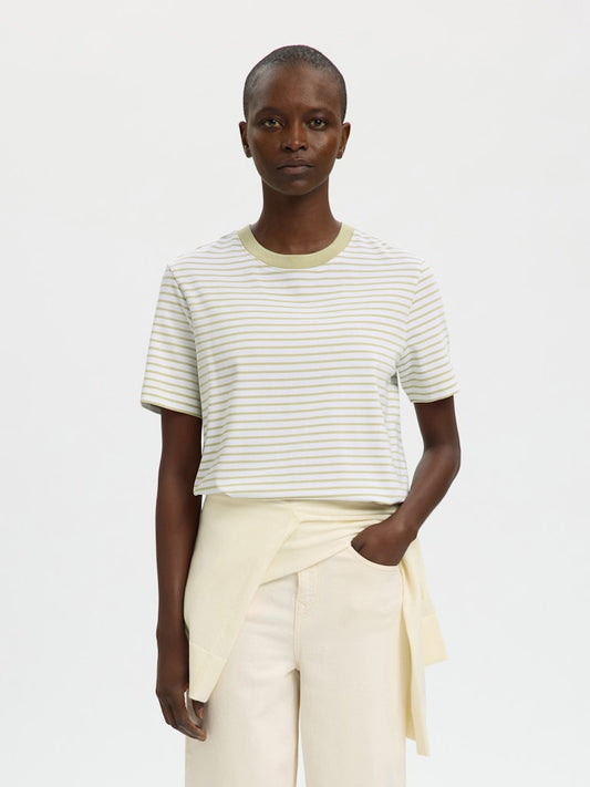 SLWESSENTIAL Striped Boxy Tee Lint