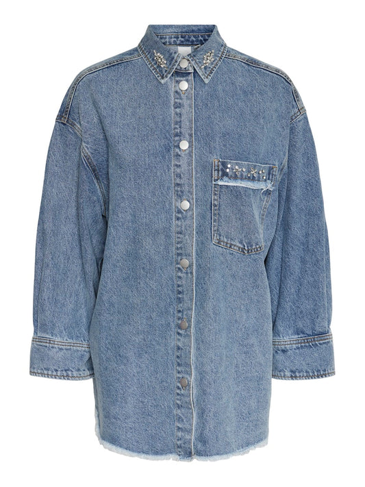 YASDAISY Denim Shacket
